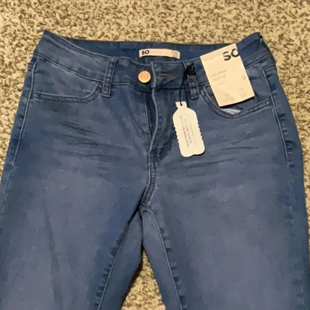 SO Blue Skinny Jeans with Elastic Waistband